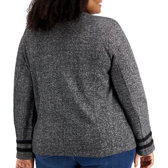 Tommy Hilfiger Plus Size Military Band Jacket Black Multi 1X NWT - Picture 3 of 3